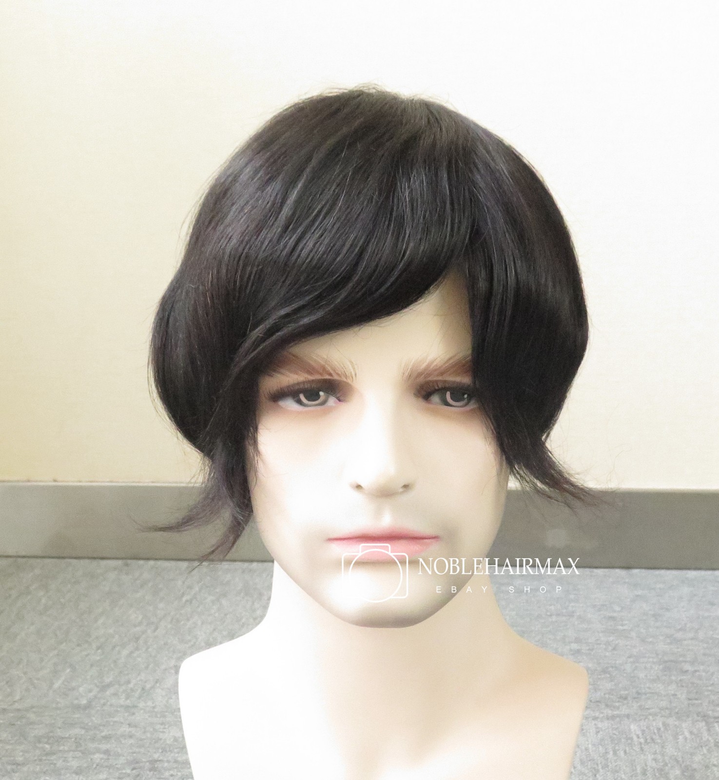 Mens Hairpiece Hair Replacement System Fine Mono Toupee Human Remy Hair Units
