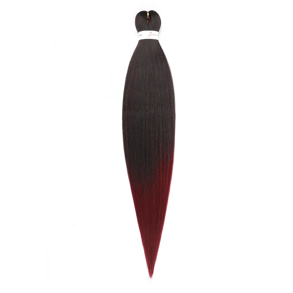 Hot Water Setting Pre-stretched Braids Hair Itch Free Ombre Synthetic Extensions