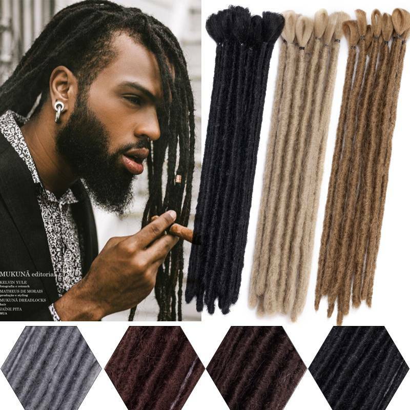 6-12″ Real Natural As Human Dreadlock Briading Hair Extension Black Brown Blonde