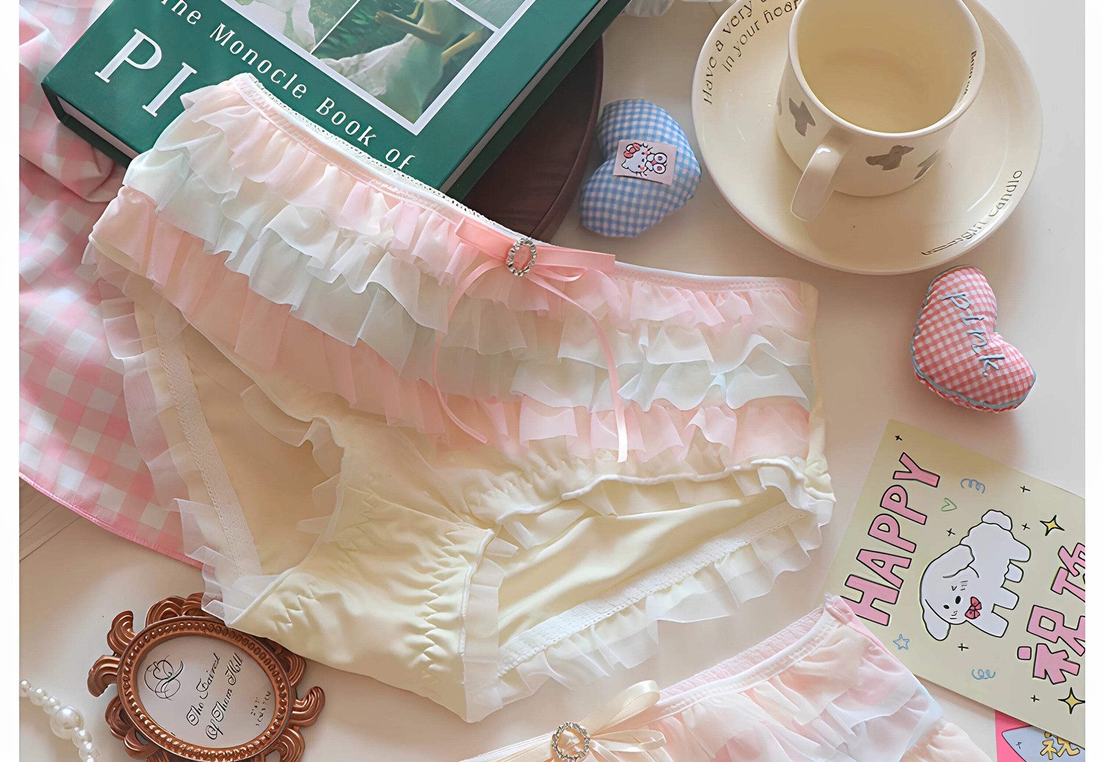 Japanese Style Lolita Princess Lingerie Set Women Pure Desire Cake Layer Lace Me