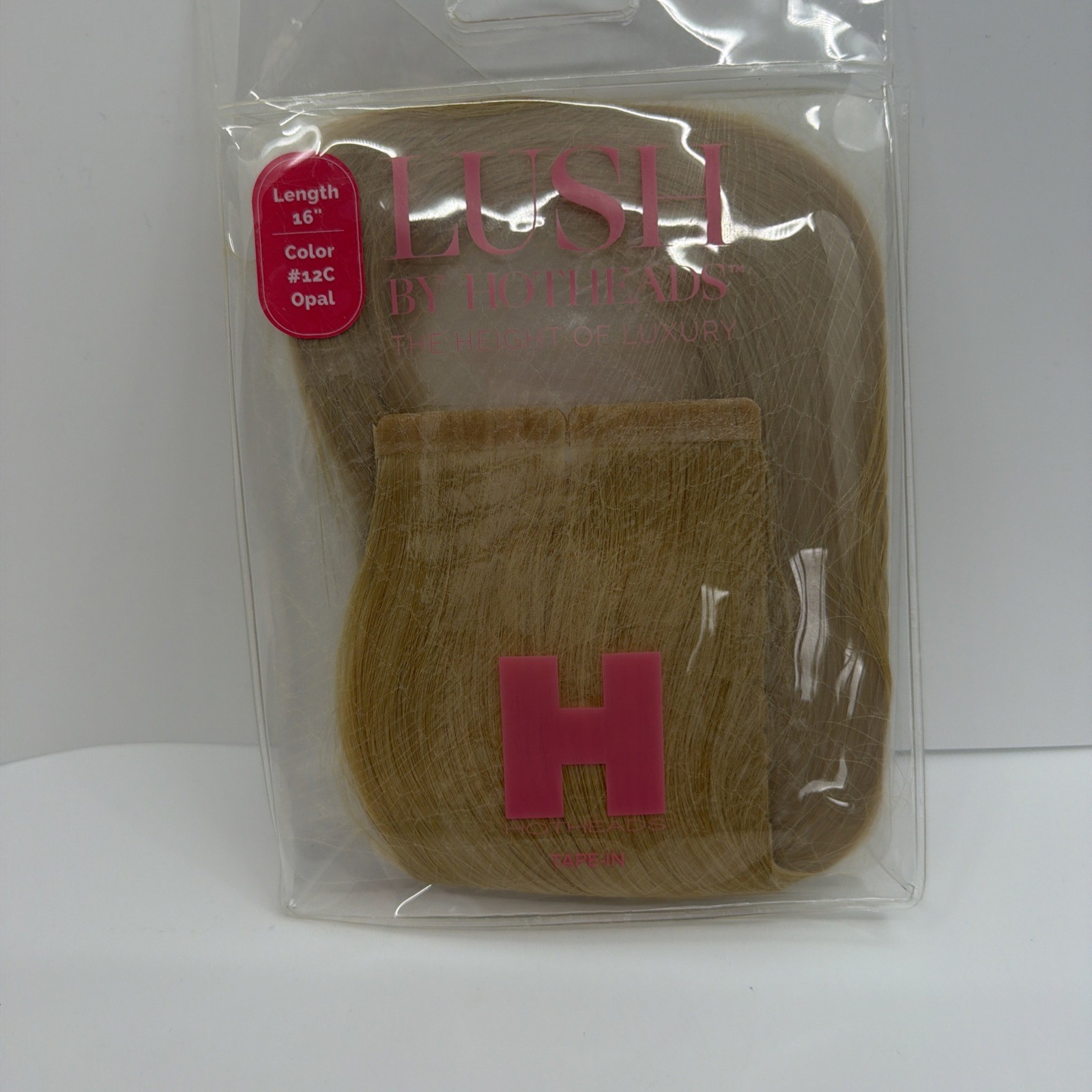 Hotheads Tape-In Extensions LUSH Originals 16” #12C Light Golden Blonde Opal NEW