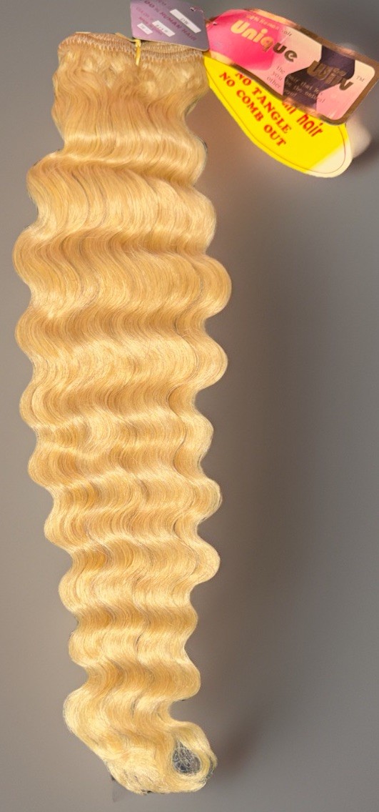 Unique Wiiv 100% Human Hair Wavy Weft Extensions 18″ Color #613