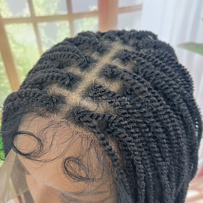 Full Lace Braided Wigs Knotless Twist Braided Wig for Women Braid with Baby Hair