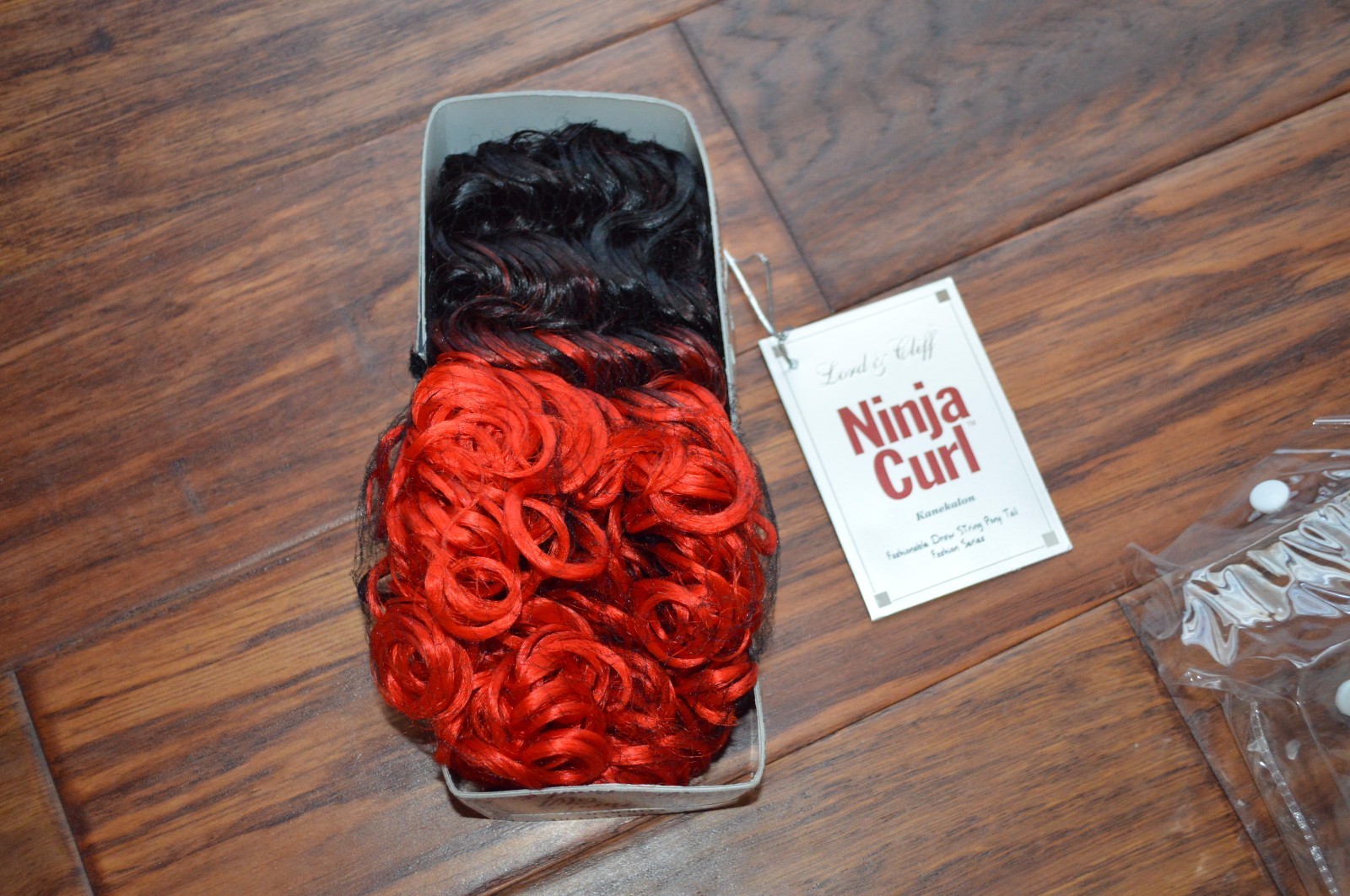 Lot 10 LORD & CLIFF Ninja Curl Kanekalon Hair Extensions Draw String Ponytail