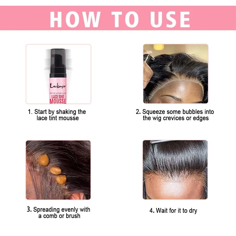 Natural Lace Tint Spray Dyed Foam Mousse for Women 100ML Wigs Mesh Skin-Fitting
