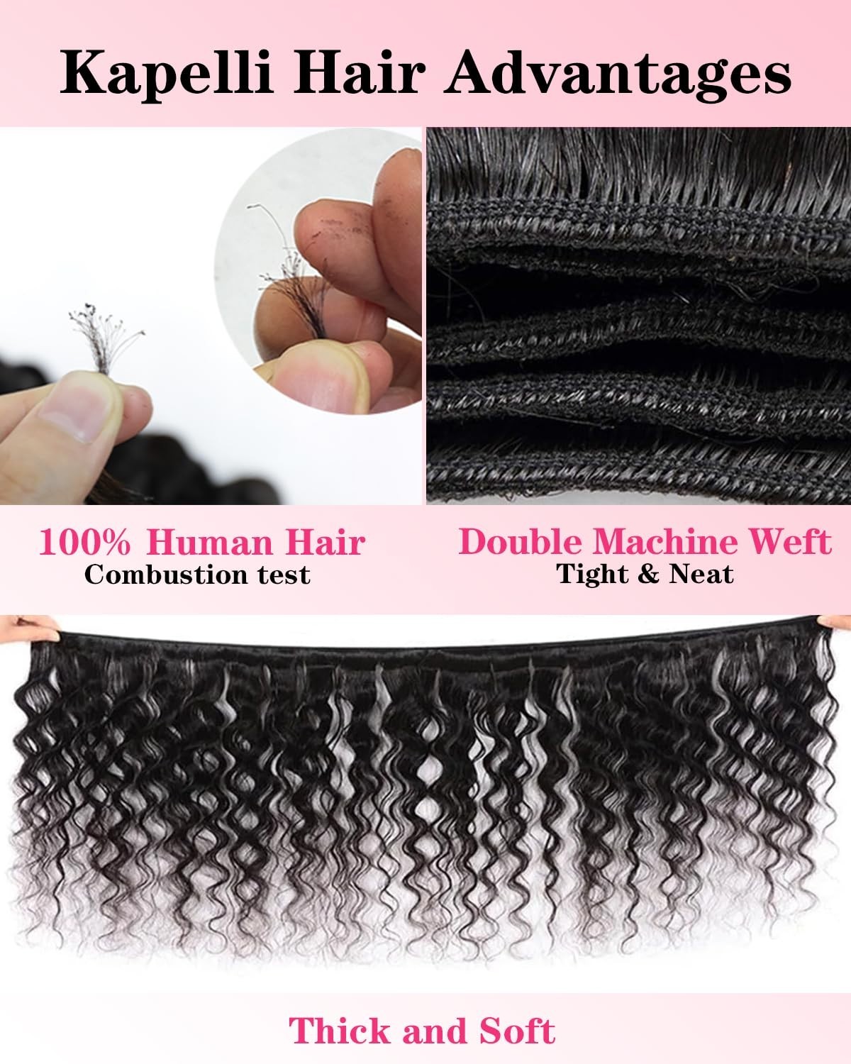 Loose Wave Human Hair Bundles with 5×5 HD Lace Closure, 12A Unprocessed Brazilia