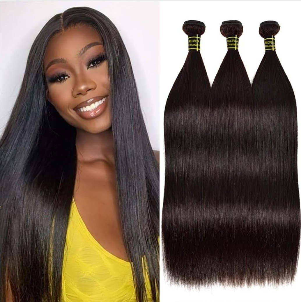Straight Bundles Human Hair 24 26&28 Inch 100% Unprocessed Brazilian Remy Virgin