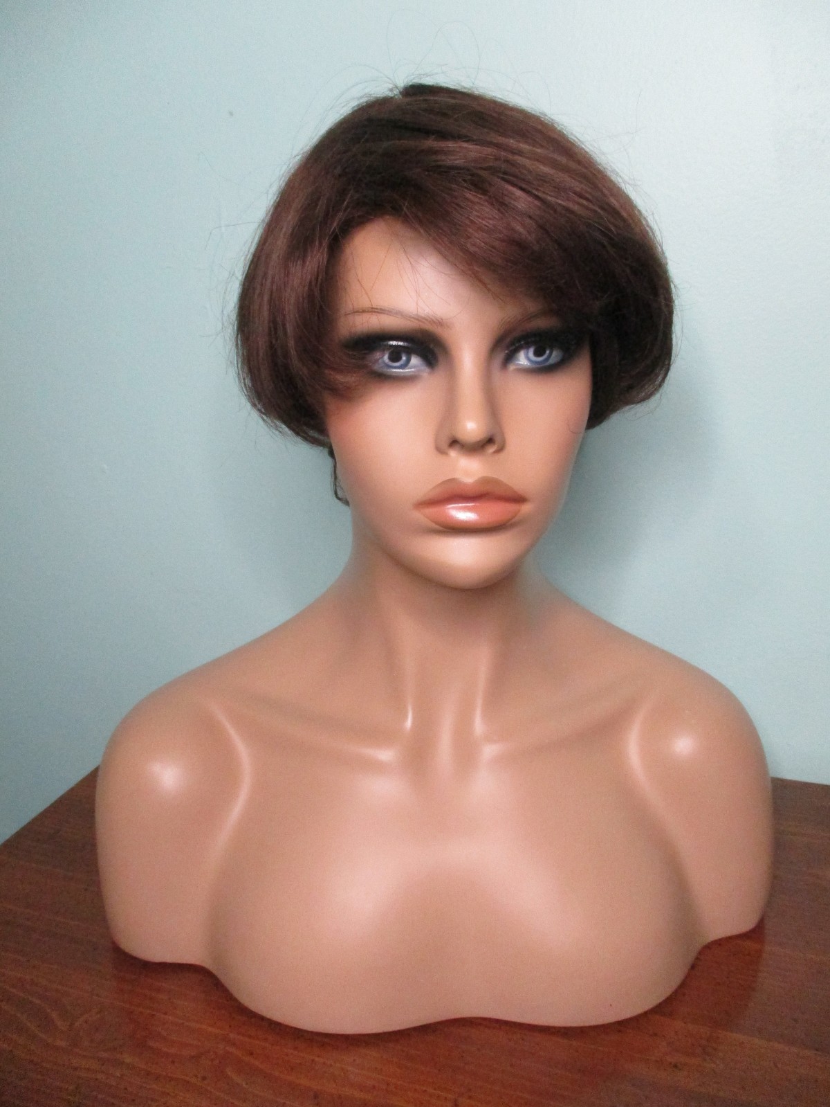 4″ – 6″ dark brown retro 90s mushroom BOB style WIG by NEW BORN FREE