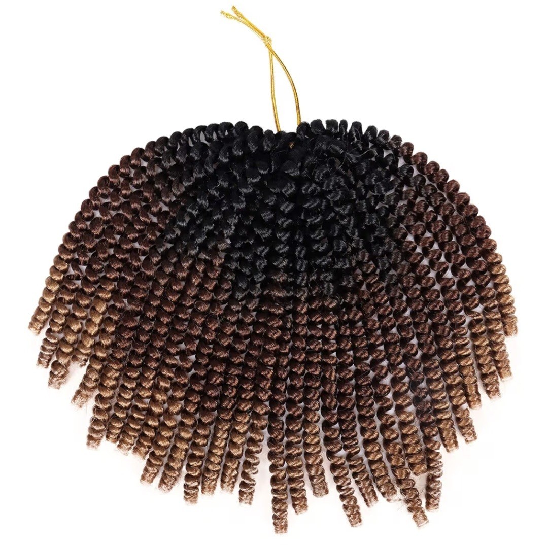 Spring Twist Synthetic Hair 8 Inch T1B3027 3 Packs Includes 8 Loc Cuffs Crochet