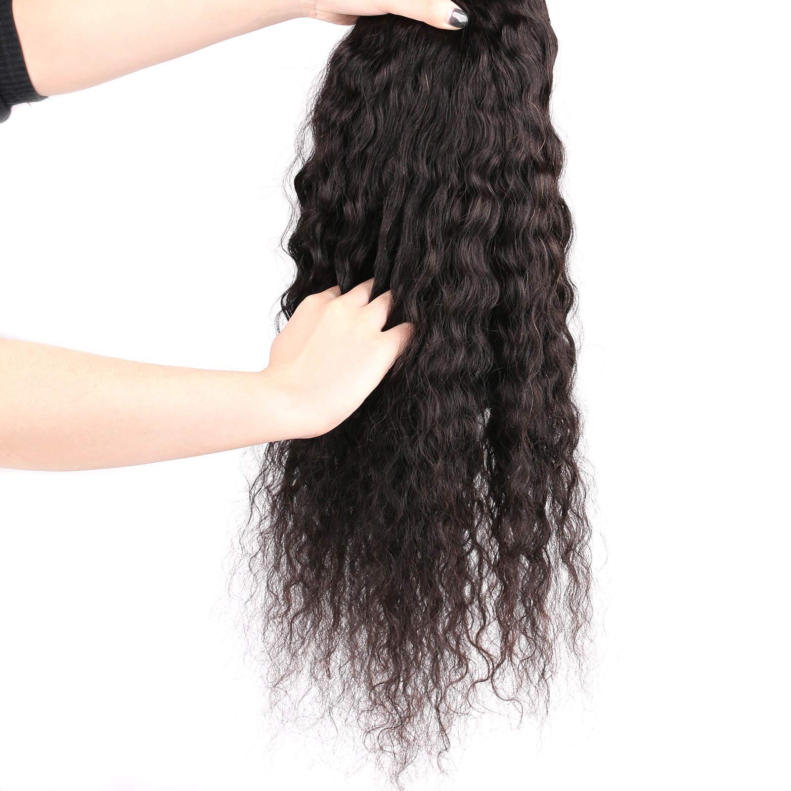 Huarisi Deep Wave Human Hair Wigs Glueless For Women U Part Wig Human Hair No
