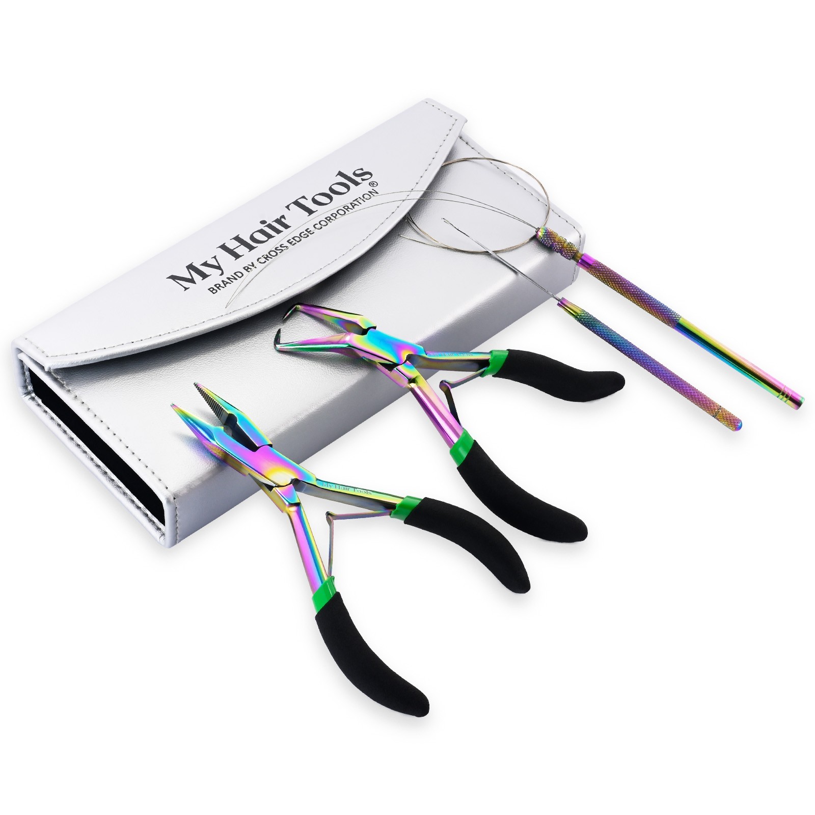 10pcs Hair Extension Tools Kit Tape-In Micro Beads Remover, Nano Beads Plier Set