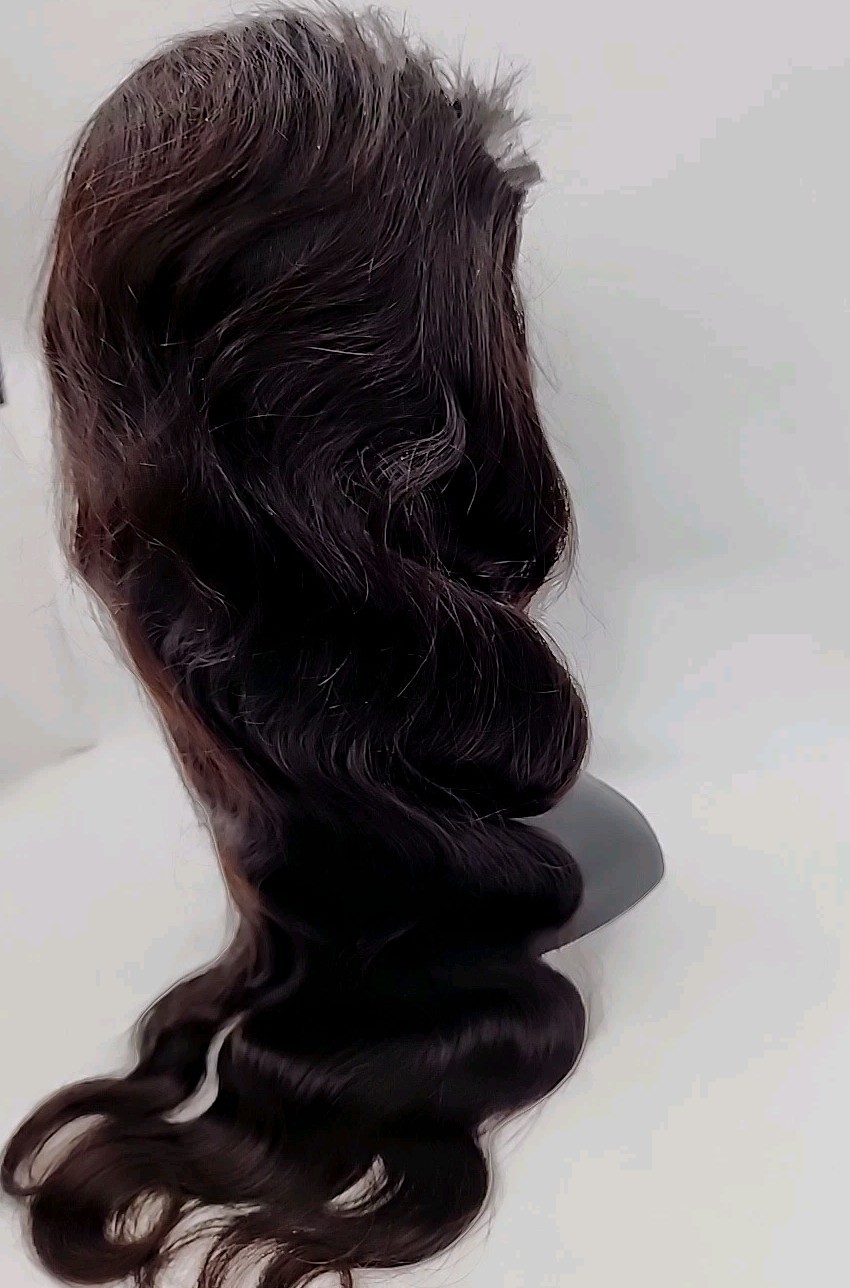 NEW Iwish 13×6 Lace Front Human Hair 28 inch Wig-Black Body Wave