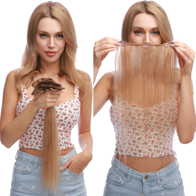 Clip In Extensions Clip On 100% Real Human Hair Extensions Full Head Balayage US