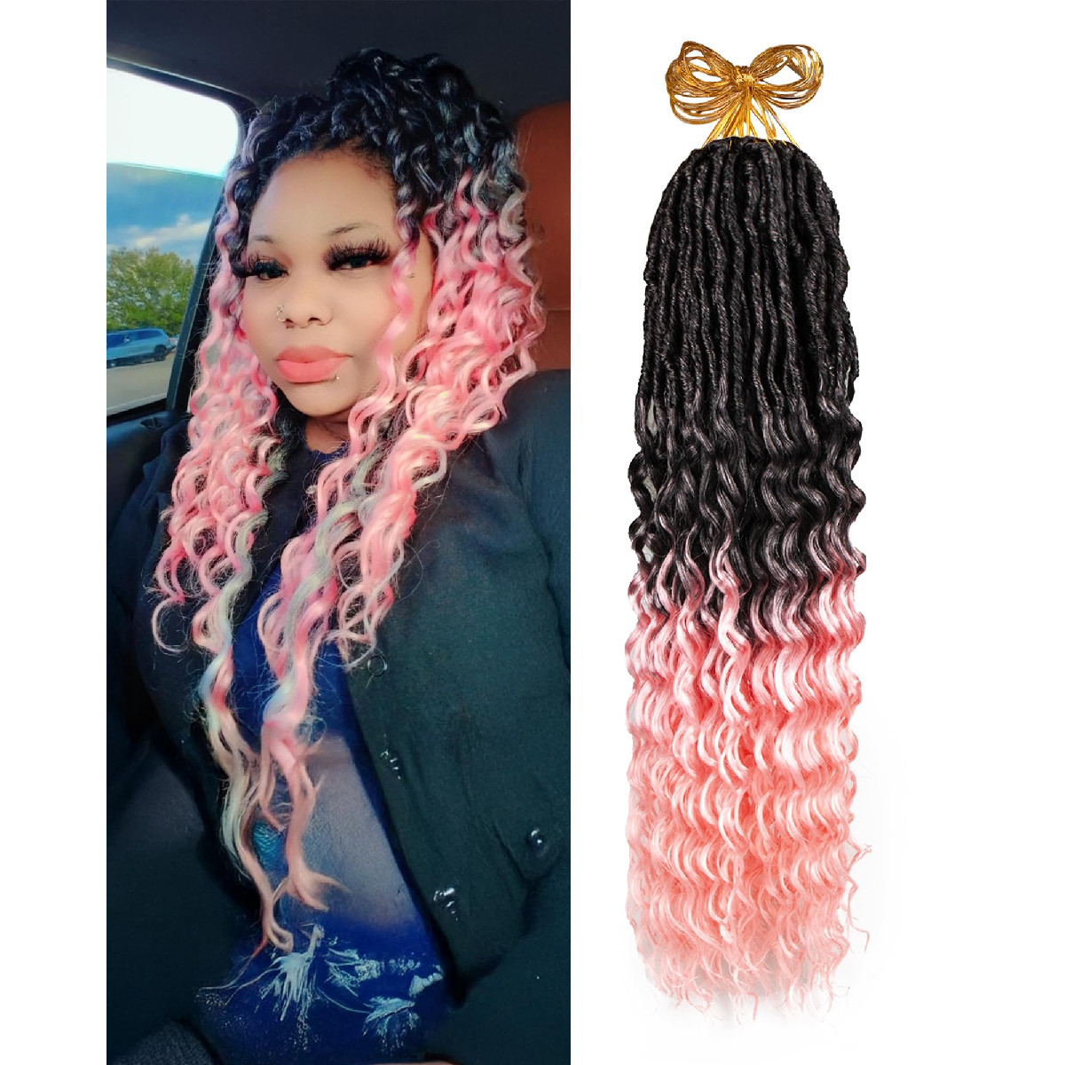 Miss Sula Deep Wave Faux Locs Crochet Hair For Black Women24 Inches 8 Packs 112