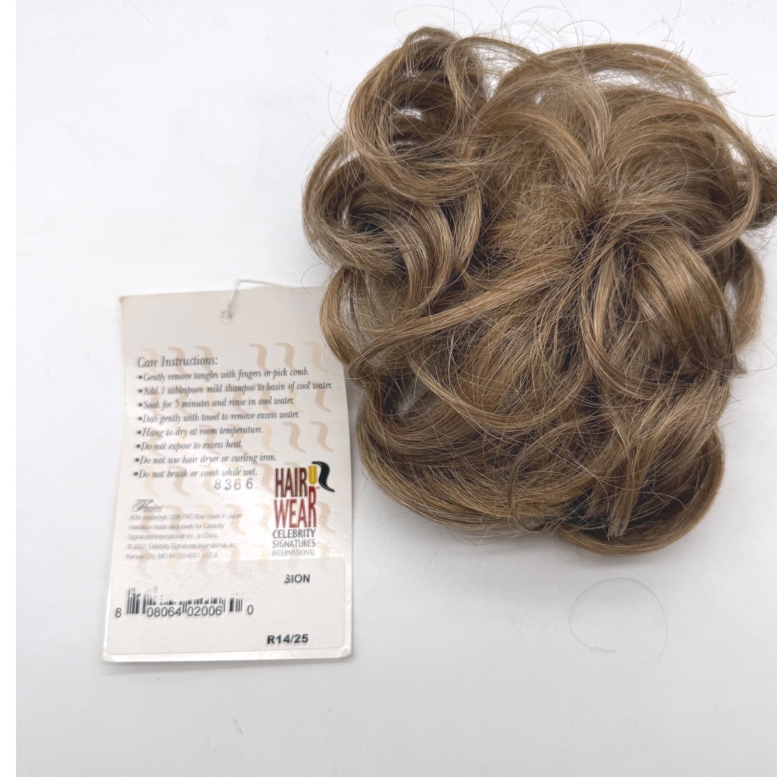 Celebrity Signature Hair Wear Sion Bun Extension Clip In Brown Curly Messy Bun