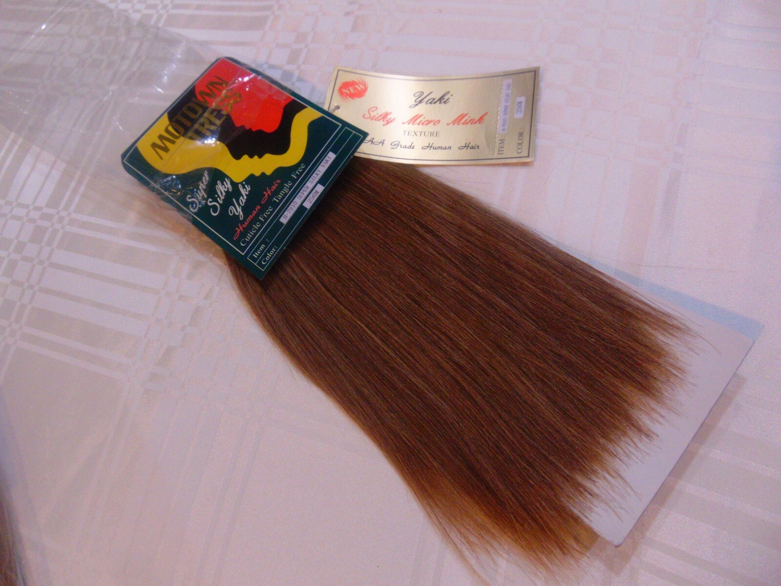 2 Pack Motown Tress Super Silky Yaki Human Hair H 7910 Color 256M