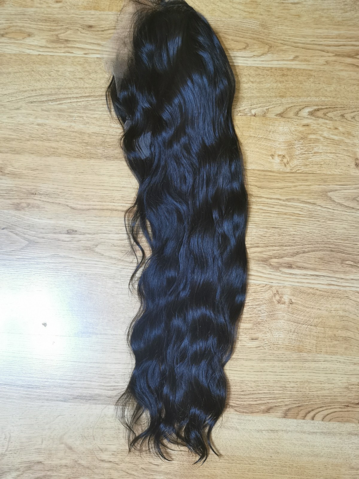 28″ High Quality 13×6 Lace Front Natural Black Straight Human Hair wig