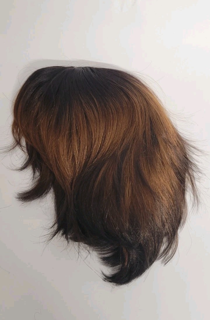 💕 SILKY STRAIGHT RETRO SHORT BOB BANG WIG OMBRE DAILY FASHION BOBBI BOSS #3T27C