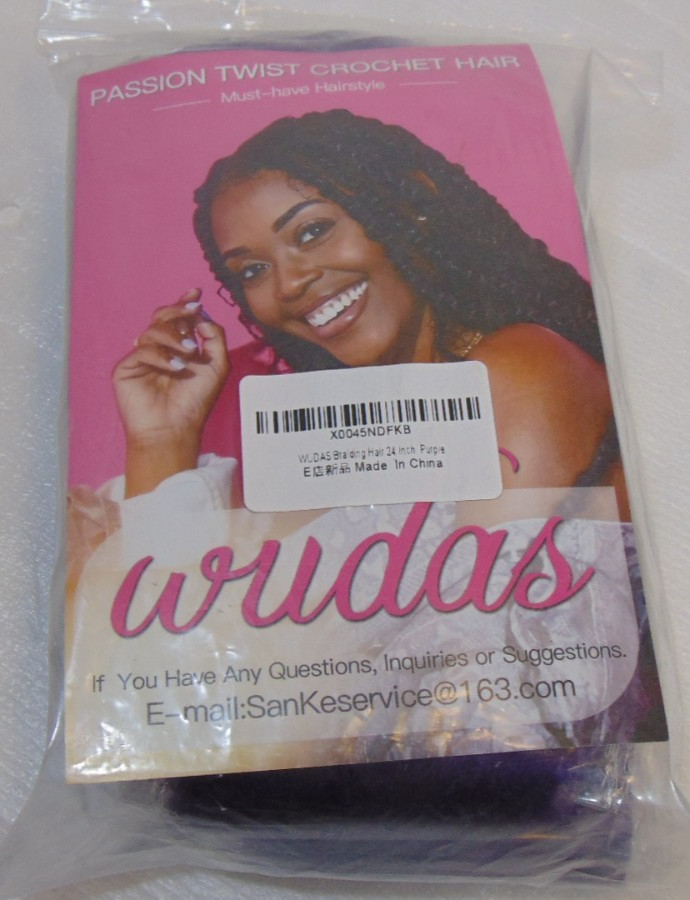 Braid Purple 52” Long Braiding Weaving Styling Twist Crochet Hair 2 Pack Wudas