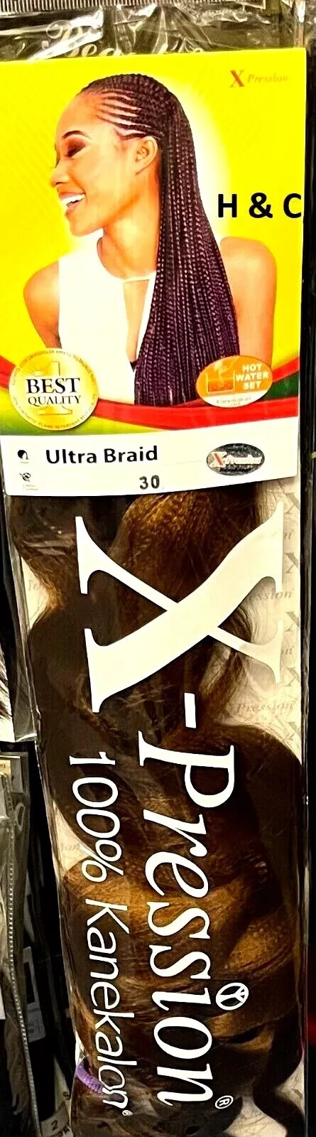 XPRESSION (X-PRESSION) ULTRA BRAID-BRADING HAIR EXTENSION-82″-1,2,27,30,4-165gm.