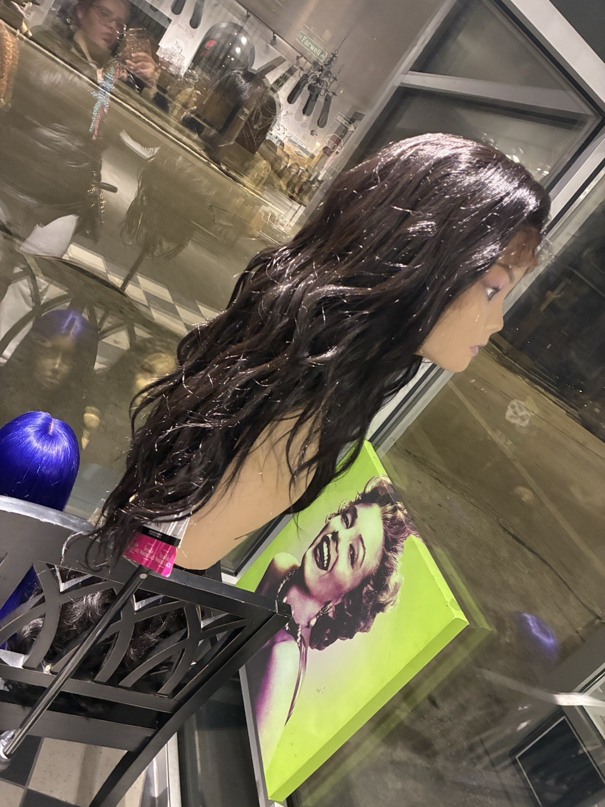 Baby hair Freepart Human Hair Blend Lacefront Wig