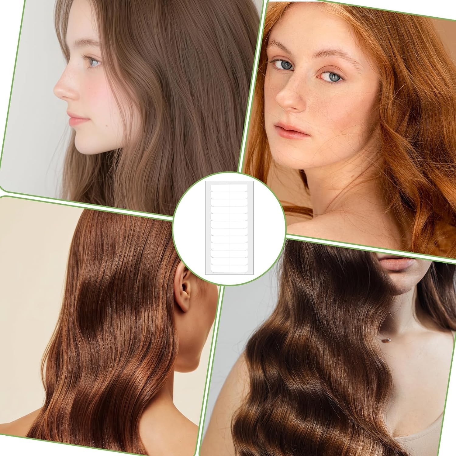 High-Quality 120PCS White Hair Extension Tape – No Residue & Strong Stickiness