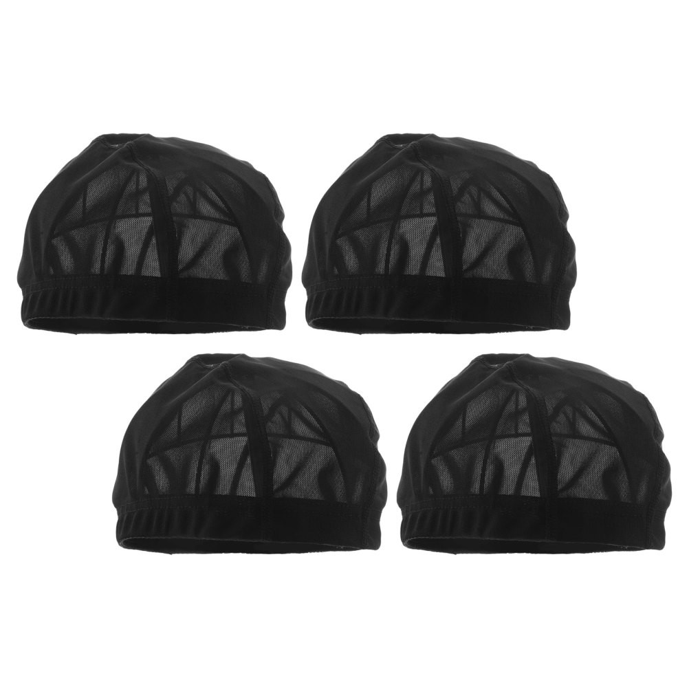 4PCS Stretch Wig Caps: Breathable Mesh Dome Cap for Quick Weave – Washable Mesh
