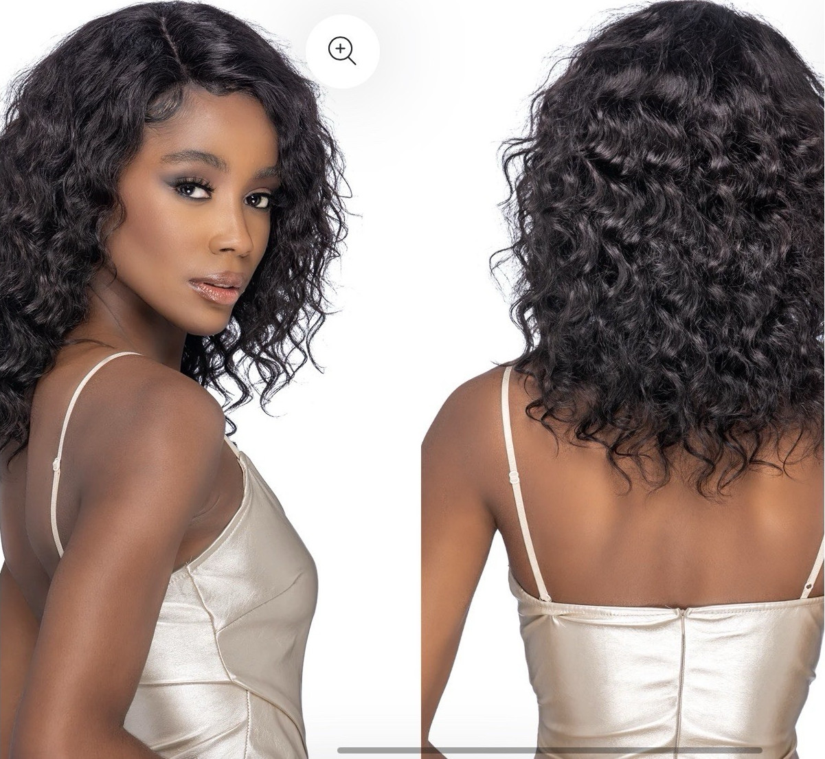 Vivica A. Fox NEBULA 360 HD Lace Remi Human Hair Curly Wig Side Part Black