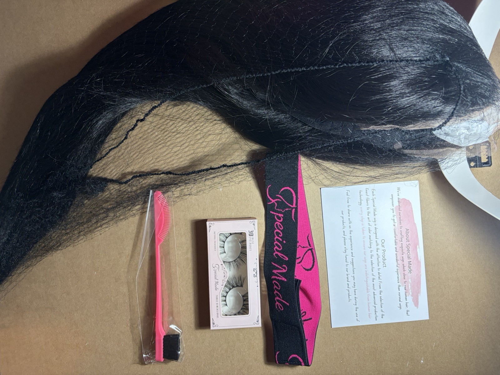 Special Made Wig 27 inches long Black