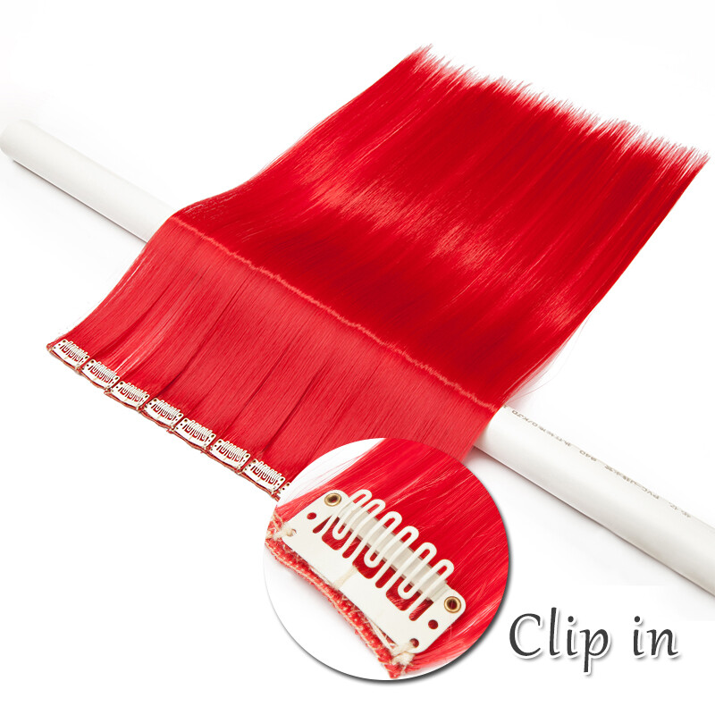 Clip On Coloured Hair Extensions Highlights Festival Braids Synthetic Hair Party