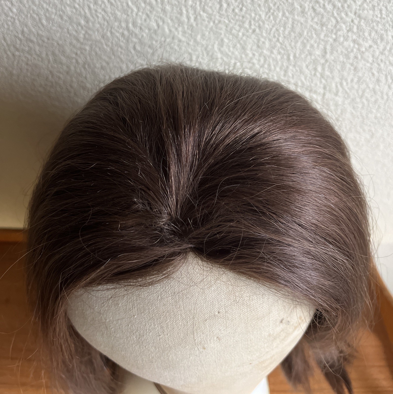 Vintage 100% Human Hair Wig From Indonesia Manufacture In Hong Kong