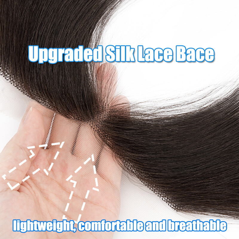 Thin Lace Cover-up Front Hairline Hairpiece Remy Human Hair Patch Topper Toupee