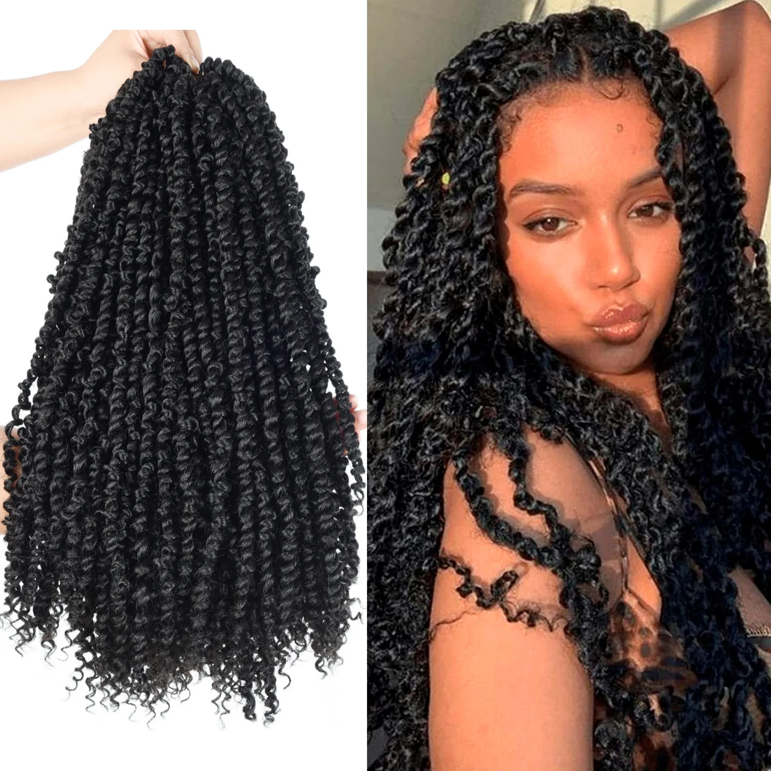 Pre-twisted Passion Twist Crochet Hair 1Pack Synthetic Hair for Black Women