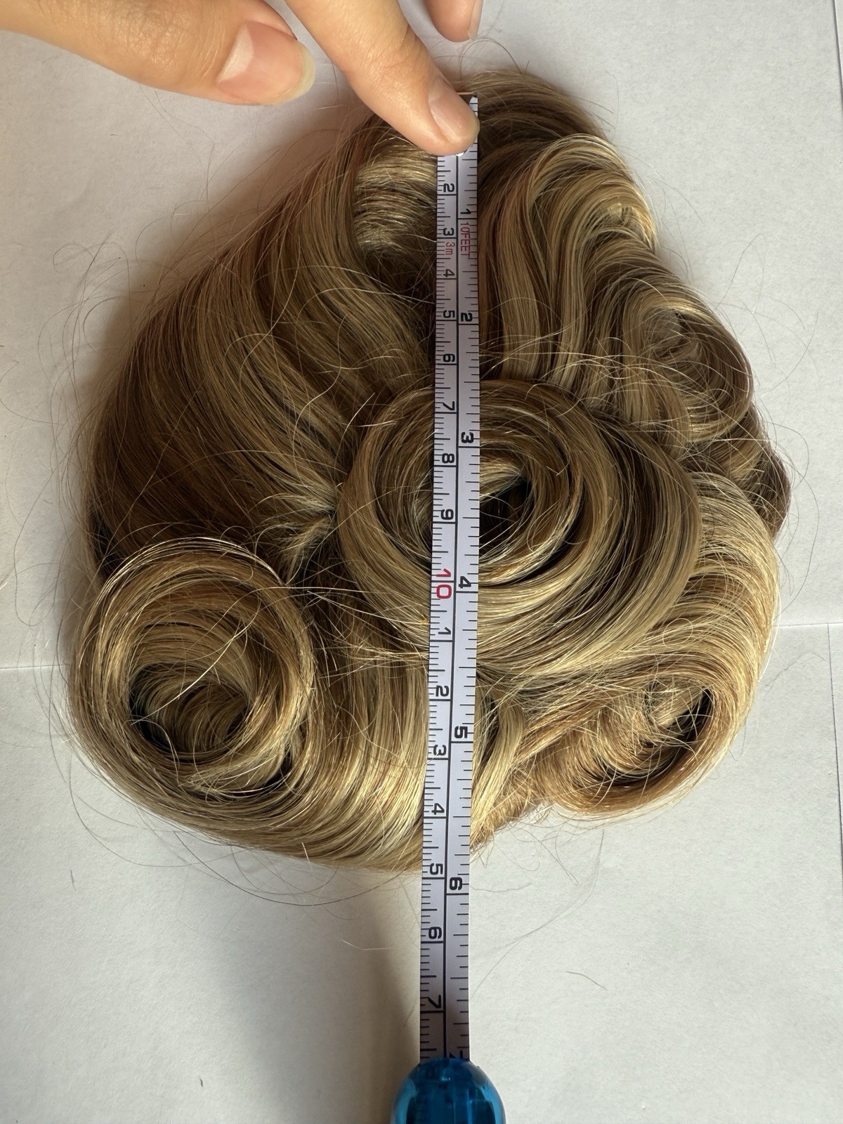 100% Human Hair Wiglet Hazelnut Brown Curly Womens Claw Clip Indian Extension