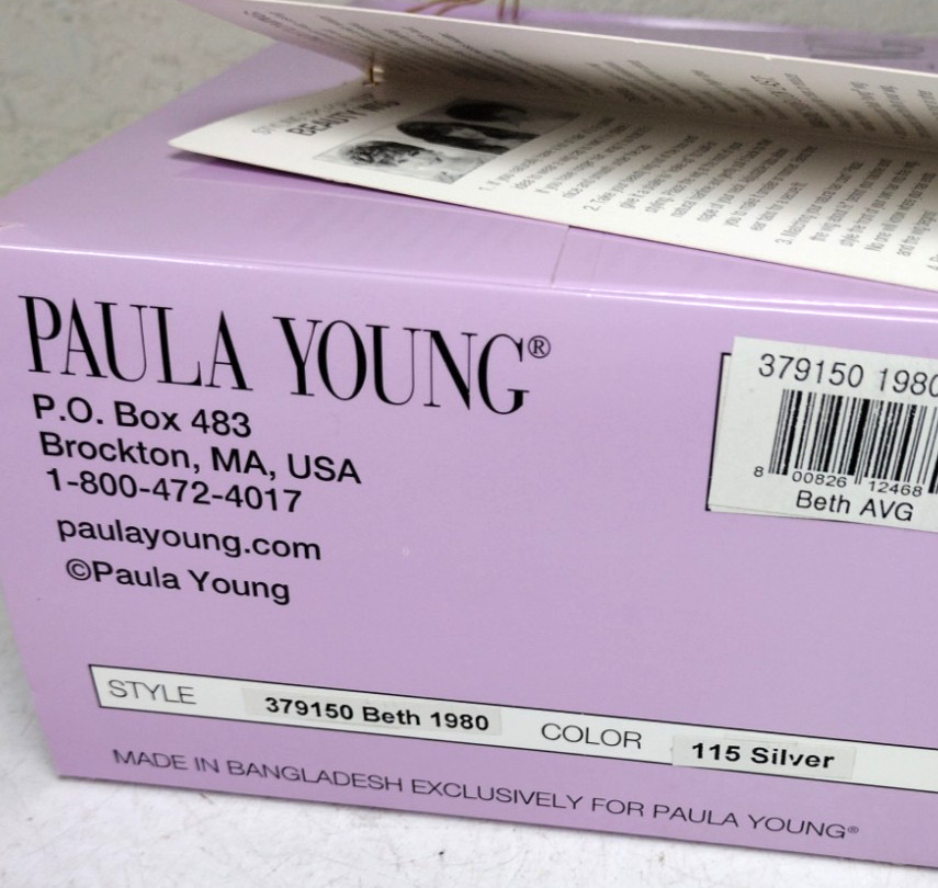 Paula Young Wig Silver “Beth” Easy-Care Synthetic Materials Made in Japan w Tags