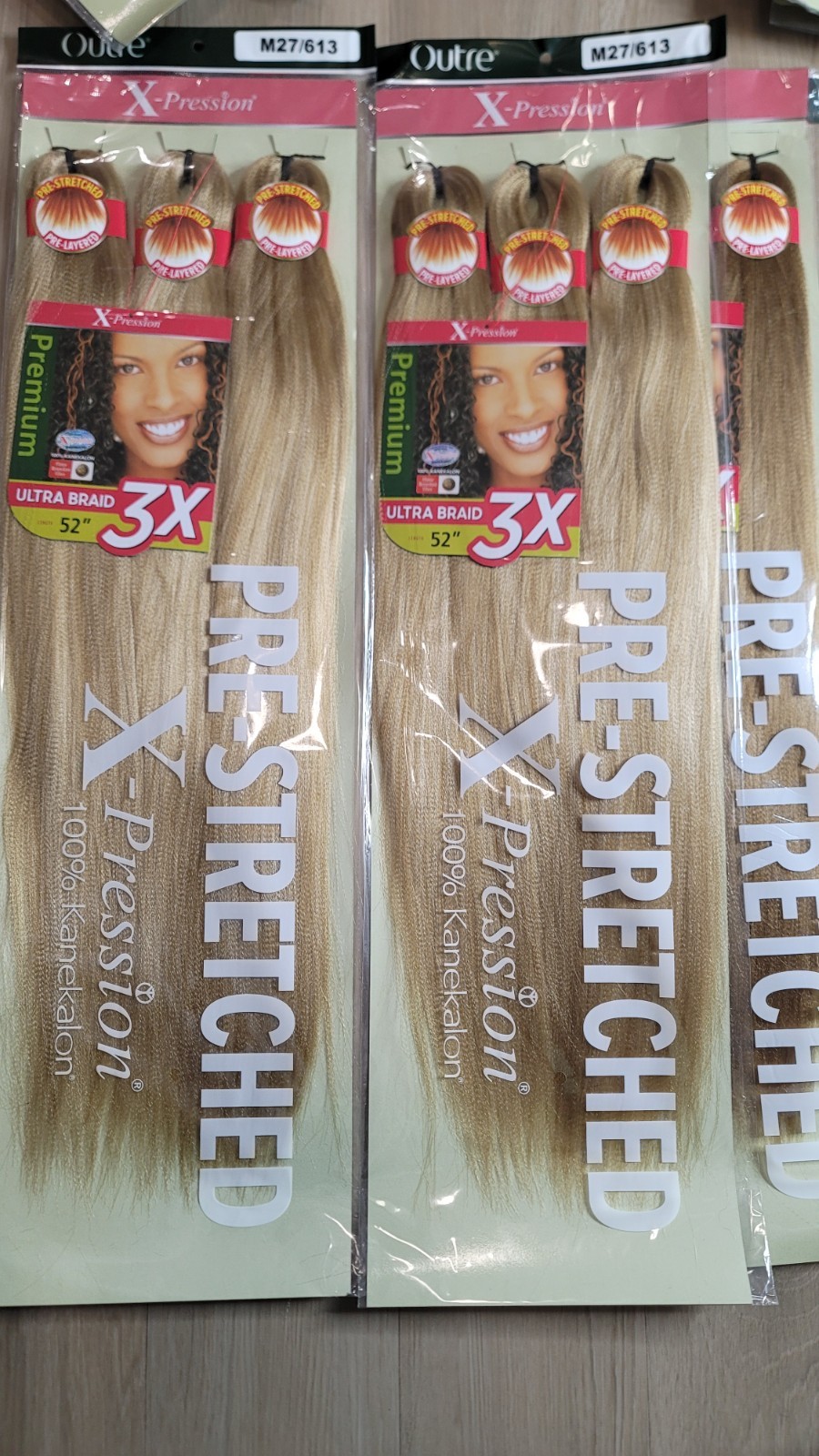 3 Pack Pre Stretched Braiding Hair 9X 52″ COLOR M 27/613 X-Pression Outre