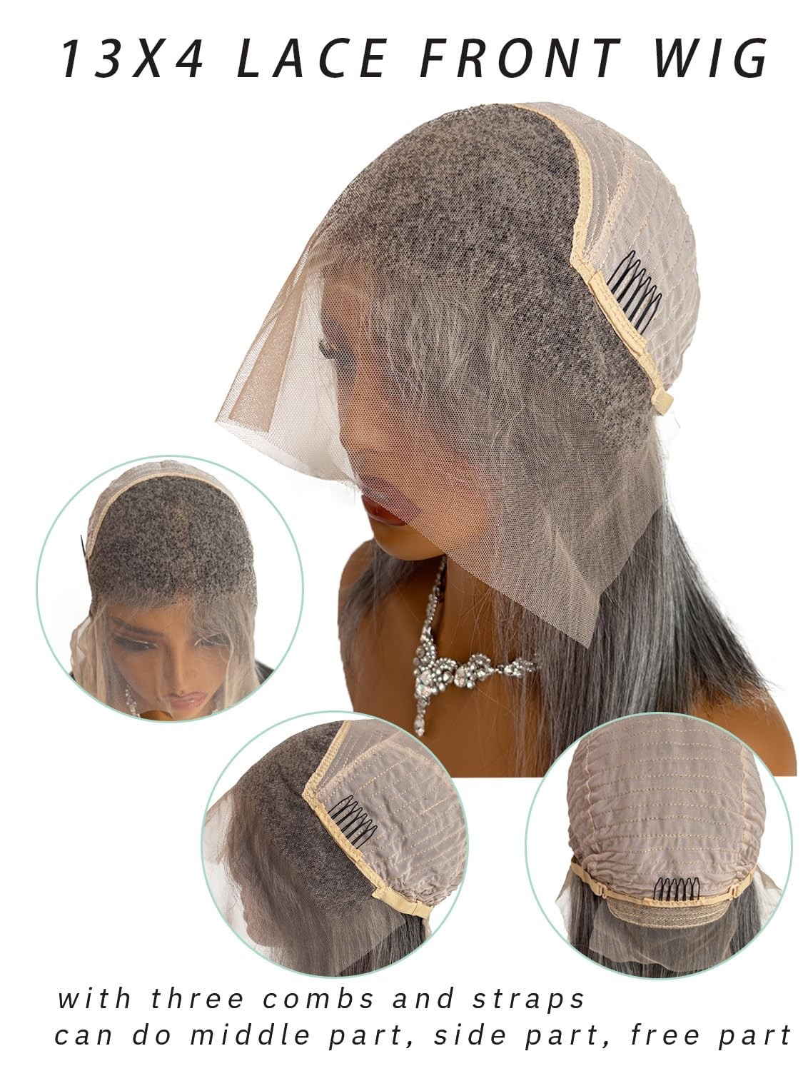 Licoville And Gray Bob Wigs Human Hair For Black Women 8 Inch 13X4 Hd Lace