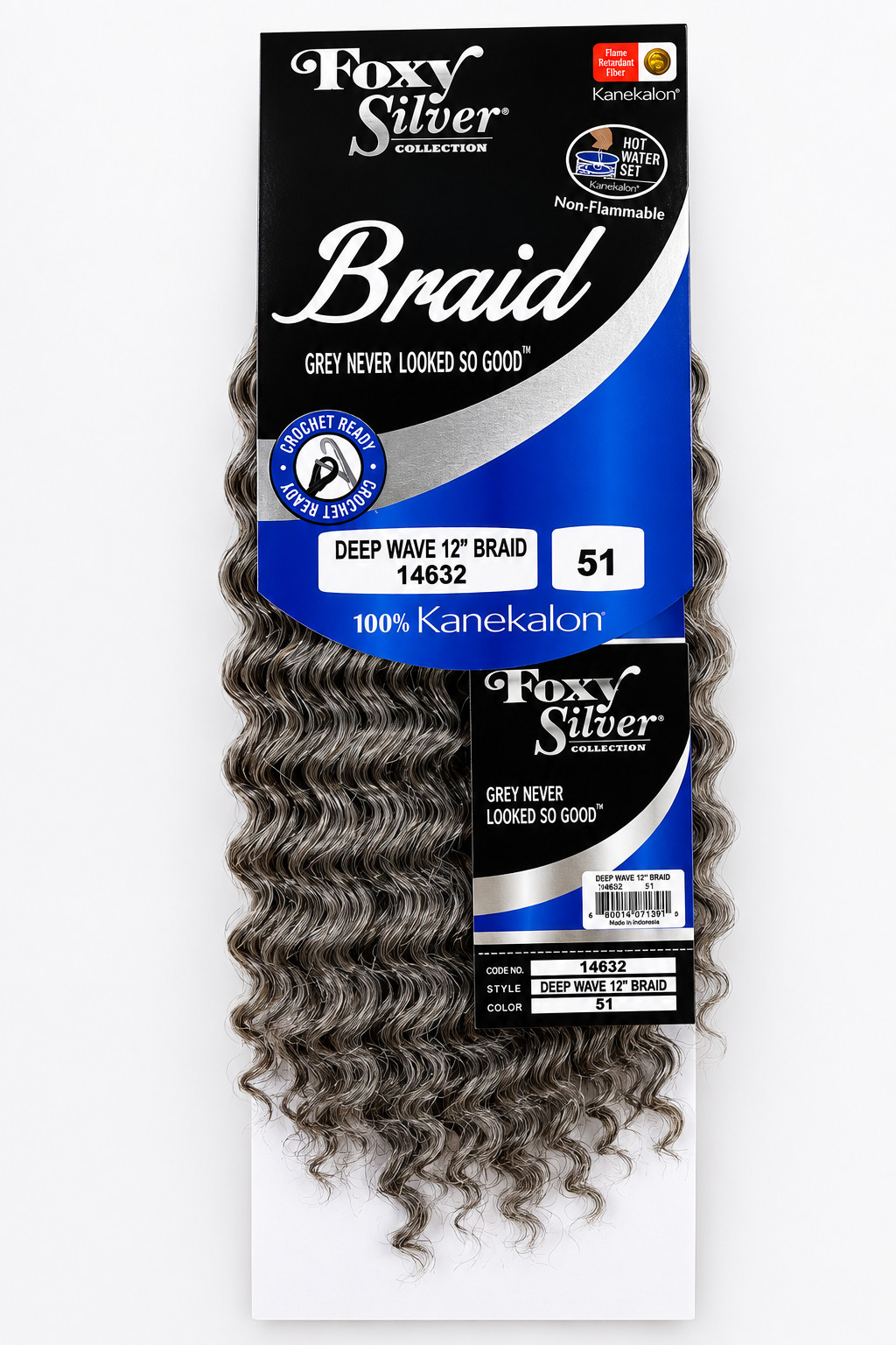 Foxy Silver DEEP WAVE 12” Crochet Braiding Hair