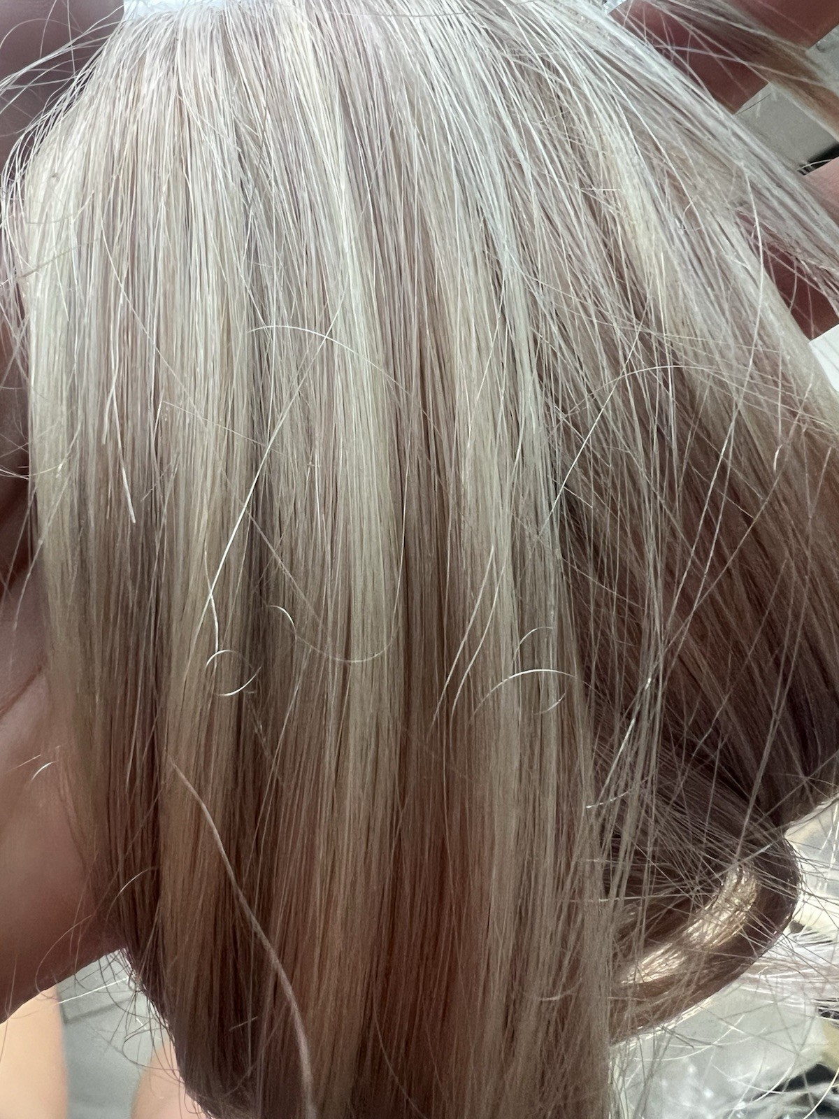 Blonde With Highlights Infinity Hair Extension Weft 22 Inch Long