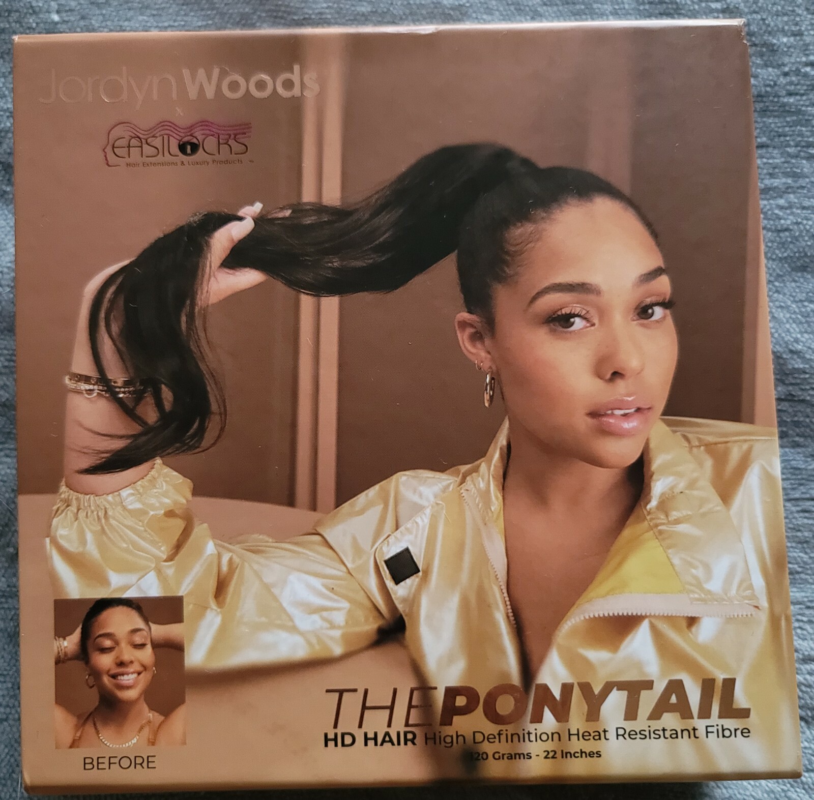 EASILOCKS Jordyn Woods Clip on Ponytail 22″ Vanilla Balayage