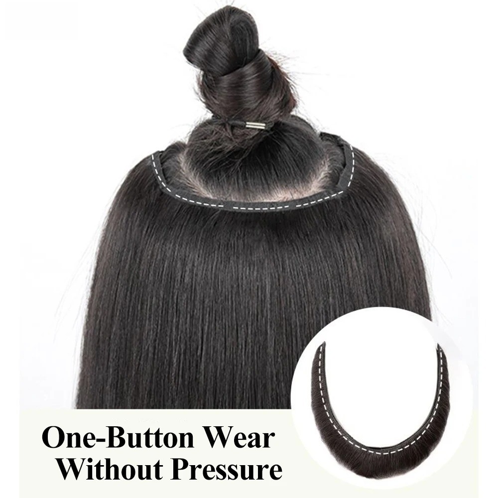 Long Straight 5 Clip In 22Inch Synthetic Hair Extensions Natural Fake Hairpiece