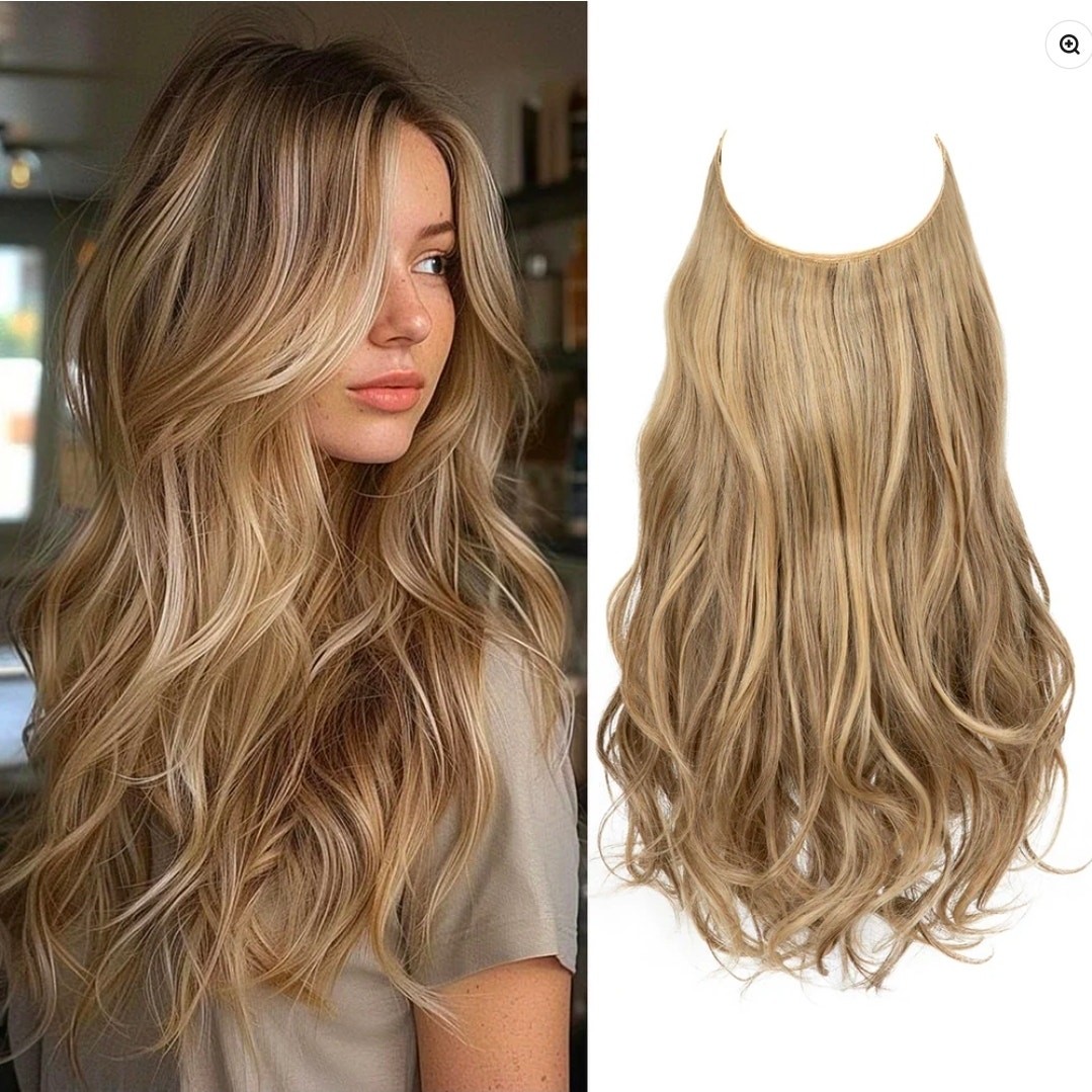 NEW Wavy Halo 14″ Hair Extensions-Kanekalon Fiber