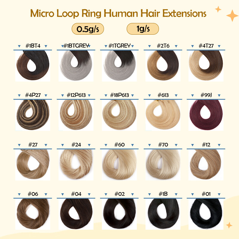 Micro Loop Ring Beads 100% Remy Human Hair Extensions 200g for Thick Full Head