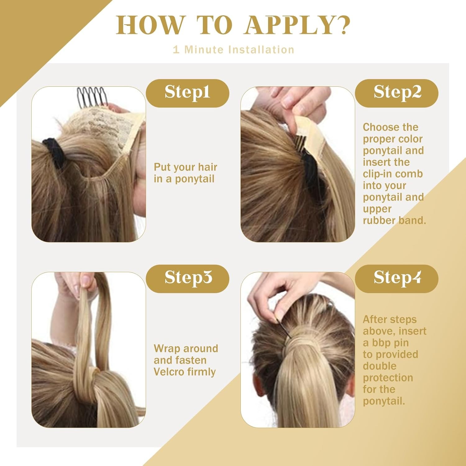 Sunny Hair PONYTAIL 16in Dark Brown Balayage Chestnut Brown Hair Extensions