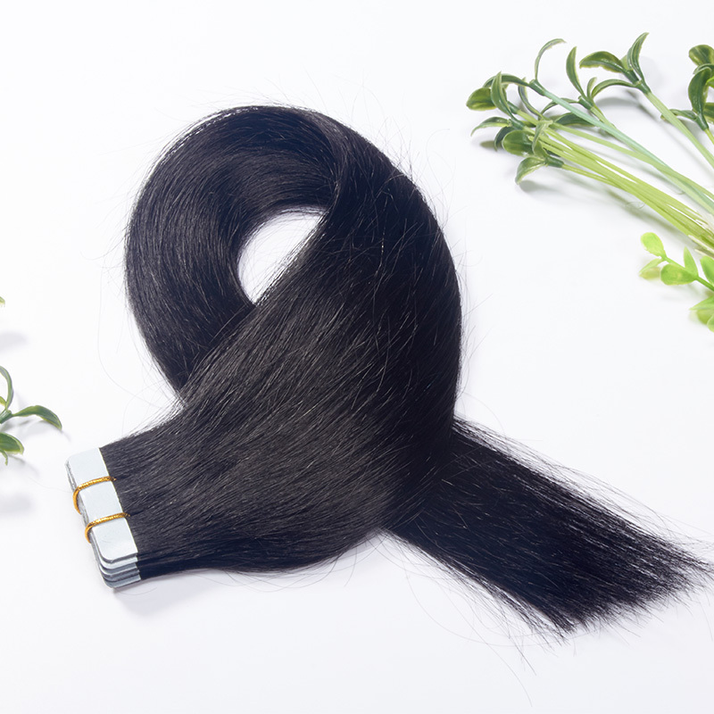 16inch Tape in Remy Human Hair Extensions 7A 40cm Seamless PU Skin Weft