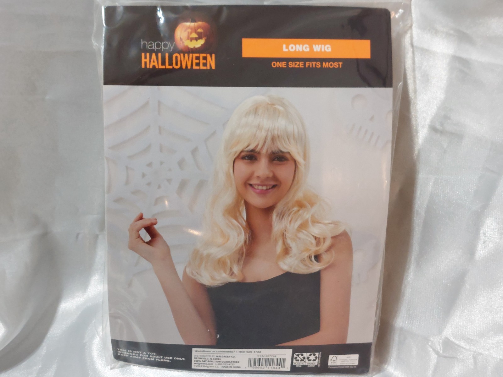 HAPPY HALLOWEEN LONG BLONDE WIG – ONE SIZE FITS MOST – SEALED NEW IN BAG