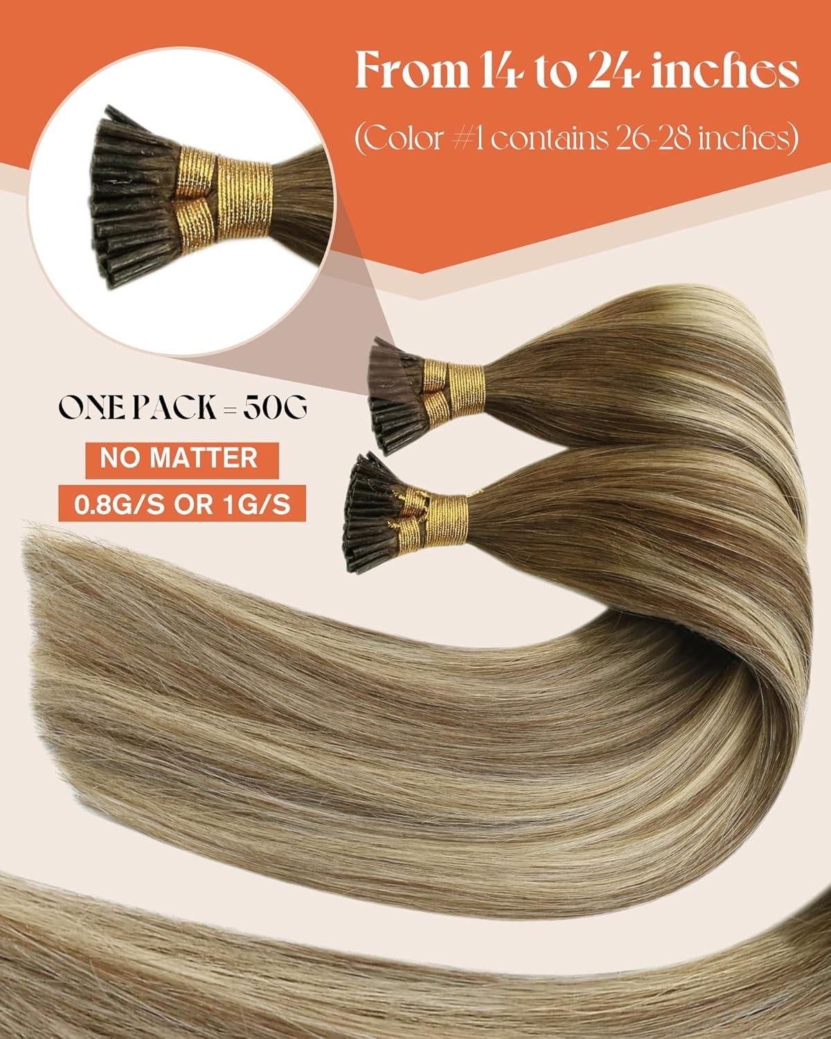 Sunny Hair I-TIP 14in #4 Chocolate Brown Hair Extensions – I-TIP_4_14_50G3