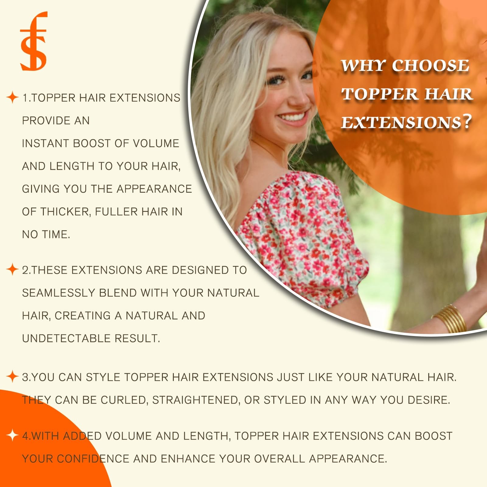 Full Shine Brown Hidden Crown Hair Extensions Fading To Blonde Highlight Top