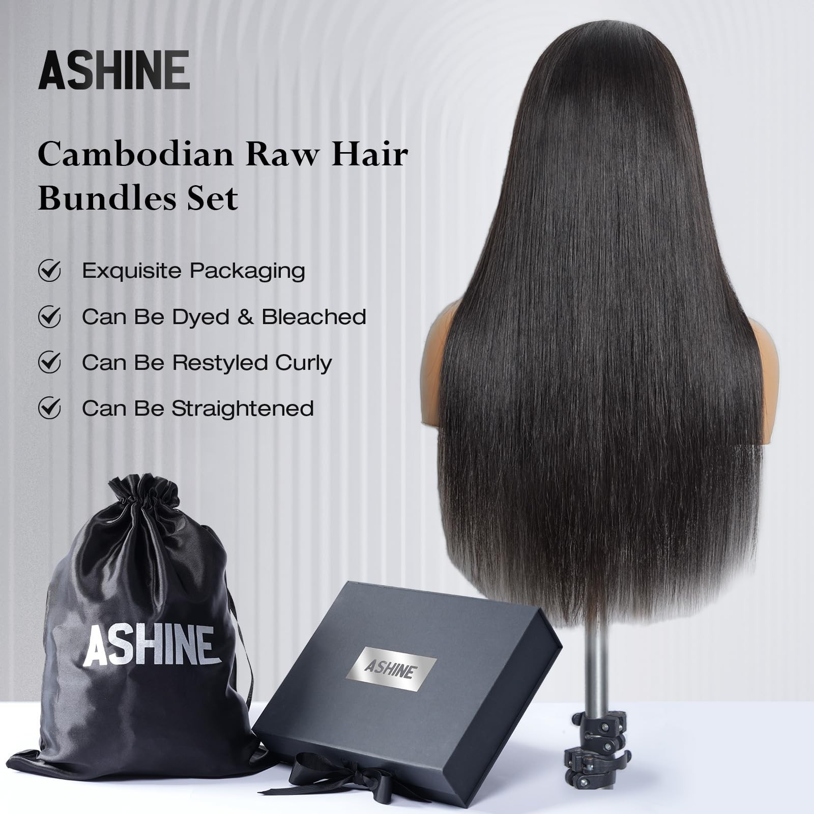 Unprocessed Cambodian Raw Human Hair Bundles – Straight, Soft & Silky, 14-18 Inc