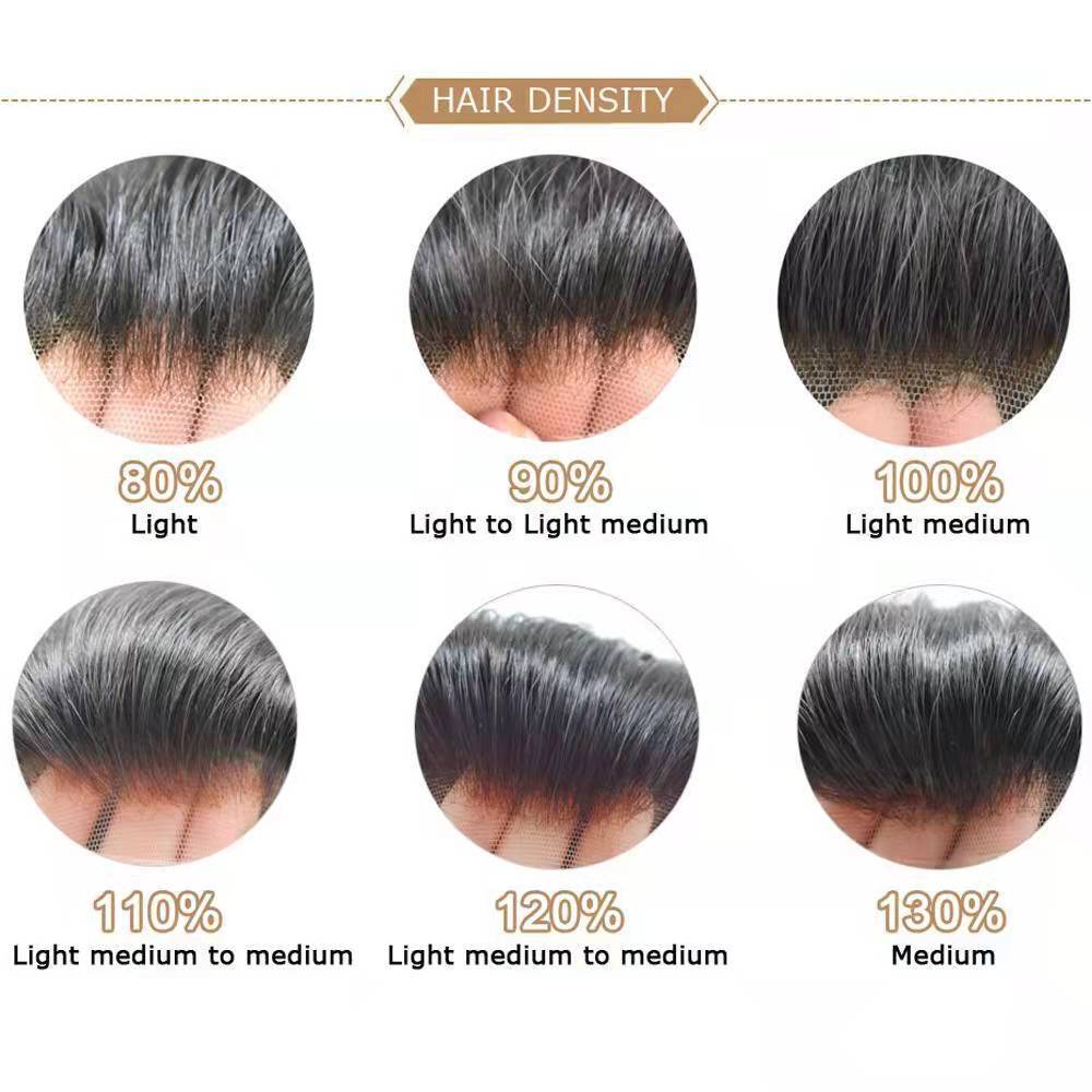 Swiss Lace Front Mens Toupee Human Hair Replacement System Lace&PU Hairpiece Wig